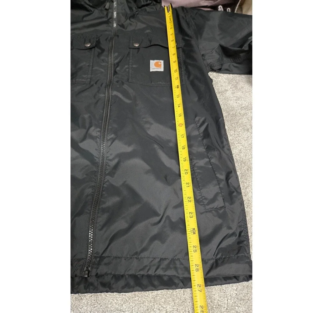 Carhartt Rockford Hooded Windbreaker Hooded Jacket Black Lightweight Men's‎ Sz S